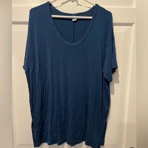 Old navy blue luxe tunic shirt L tall